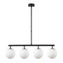 Opviq Fazli - 10425 Lámpara de araña ajustable en negro, dorado y blanco